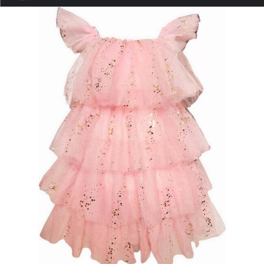 Lola + The Boys Pink Sparkle Tutu Dress